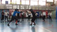 Demostrating a technique with Roland Warzecha - Spain - 2014